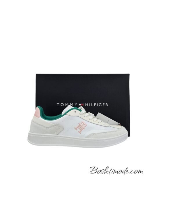 Tommy Hilfiger HERITAGE Baskets Court vertes et roses – Image 2